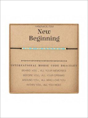 Morse Code Bracelet New Beginning Divorce Gift Women